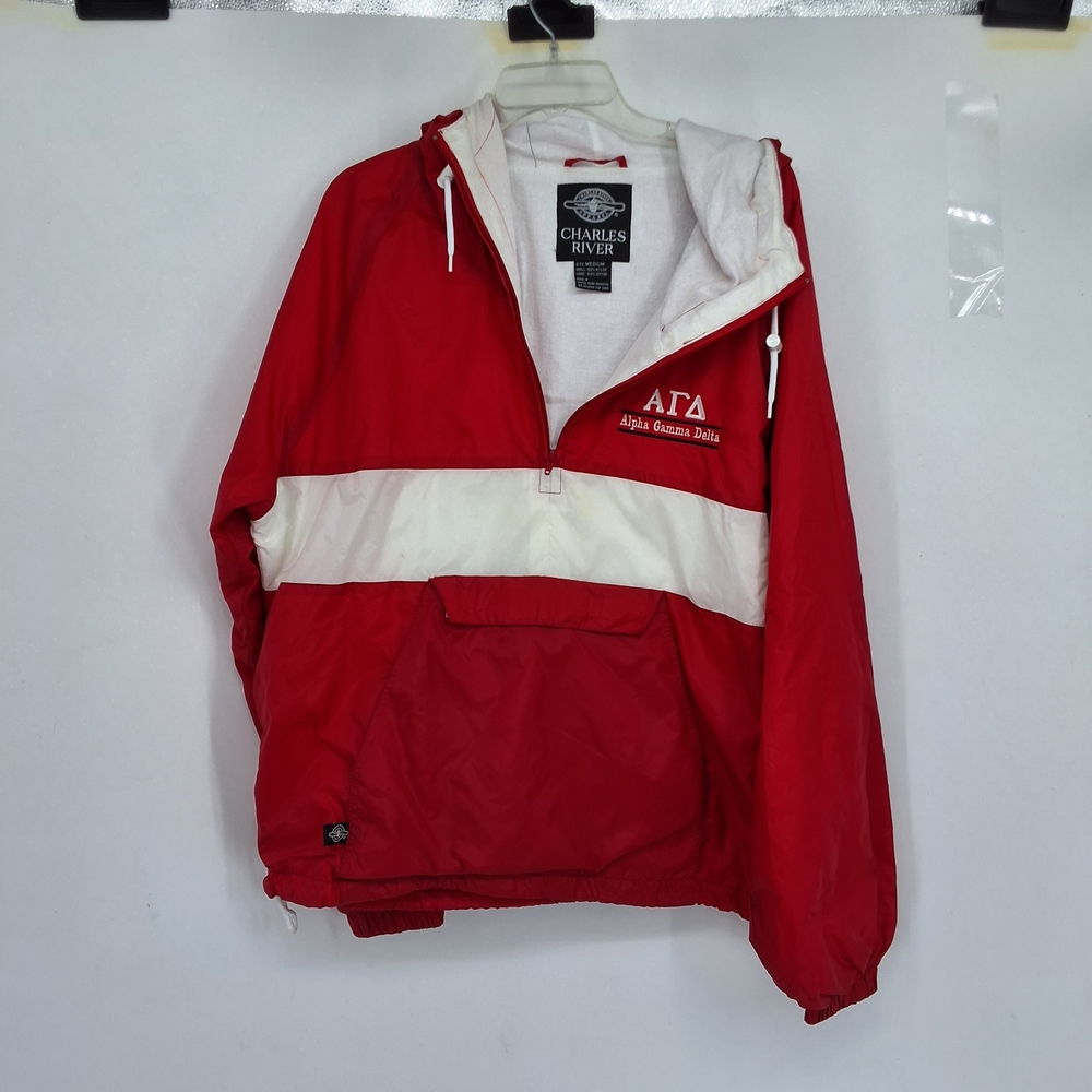 Charles River  AGD Medium Apparel Red and White Outerwear